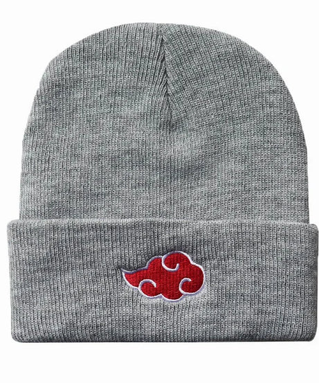Beanies Women Autumn Winter Warm Hat Anime Akatsuki Cosplay Red Cloud Embroidery Caps For Men Knitted Bonnet Unisex