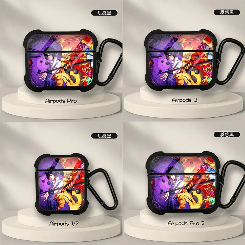 Naruto Anime AirPods Case – Sasuke & Obito Design for AirPods Pro/3