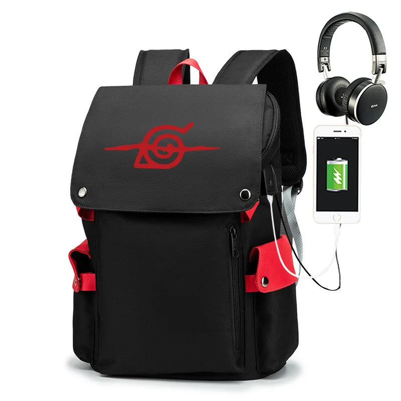 Naruto Anime Laptop Backpack – Large Capacity Travel & School Bag