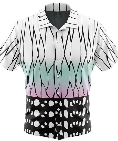 One Piece Luffy Anime Button Up Hawaiian Shirt Fashion Trend Breathable Loose Versatile Casual Sports Summer Men Cosplay Clothes