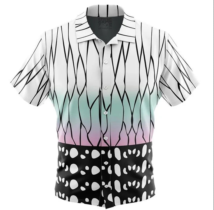 One Piece Luffy Anime Button Up Hawaiian Shirt Fashion Trend Breathable Loose Versatile Casual Sports Summer Men Cosplay Clothes