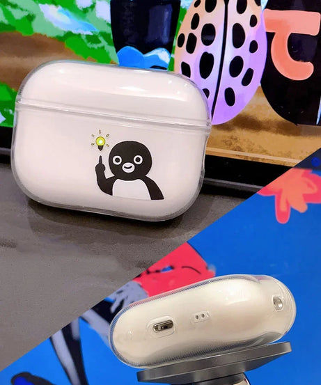 Unique Special Penguin Bulb Cases for Airpods Pro 3 2 1 Earphone Shell Wireless Bluetooth Charging Box for Apple Airpod 3 Covers
