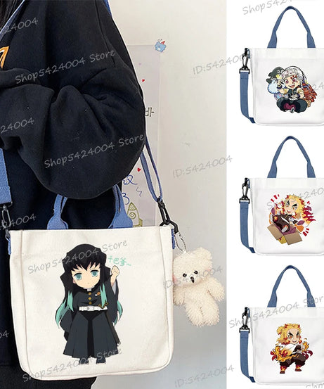 Demon Slayer Crossbody Bag – Rengoku & Tengen Graphic Print Shoulder Bag