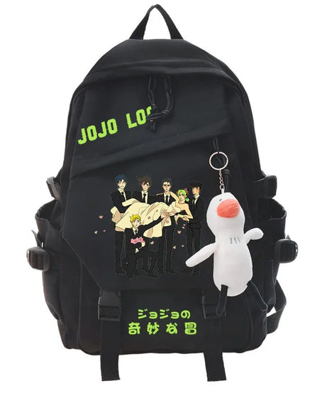 JoJo's Bizarre Adventure Anime Backpack Student School Bag Bookbag Laptop Travel Rucksack Outdoor Boy Girl Gifts