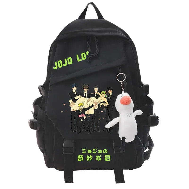 JoJo's Bizarre Adventure Anime Backpack Student School Bag Bookbag Laptop Travel Rucksack Outdoor Boy Girl Gifts