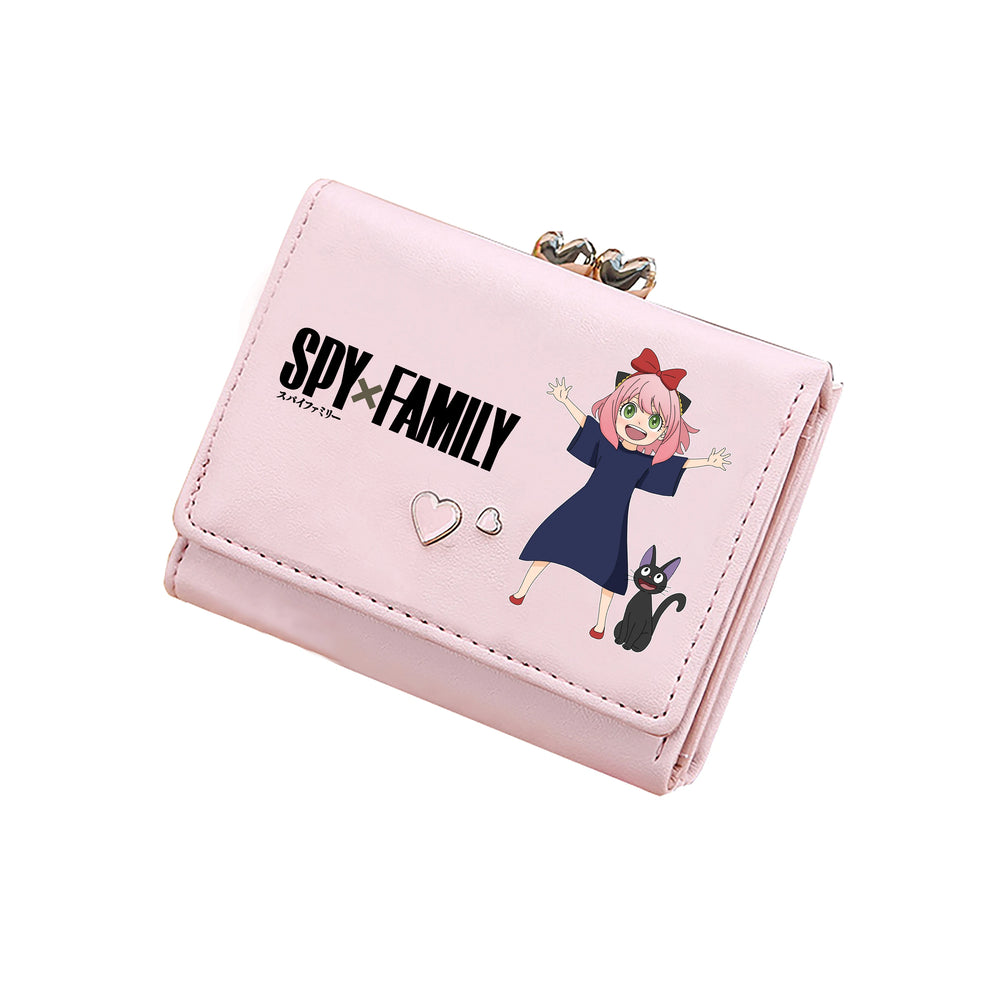 Spy x Family Anya Forger Kawaii Pink Short Wallet ID Card Coin Purse 8