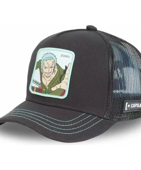 New One Piece Luffy Zoro Summer Travel Peaked Men's Embroidery Hip-Hop Style Sun Visor Adjustable Trucker Mesh Cap