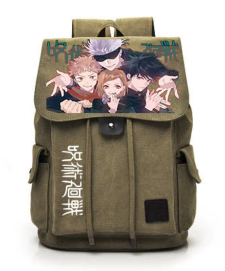 Jujutsu Kaisen Anime Backpack Cosplay Gojo Unisex Students School Bag Large Capacity Bookbag Laptop Travel Rucksack Outdoor Bag