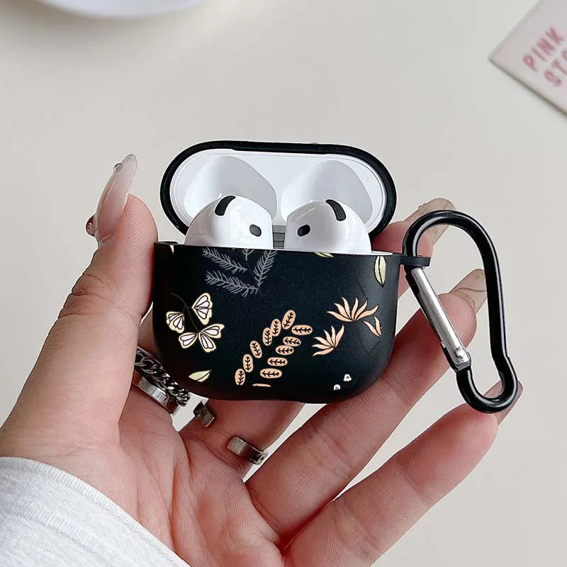 Anime Leaves Pattern Earphones Case for Airpods 1/2 4 3 for Airpod Pro and Pro 2 Protective Cover Gift for Lover Family Friends