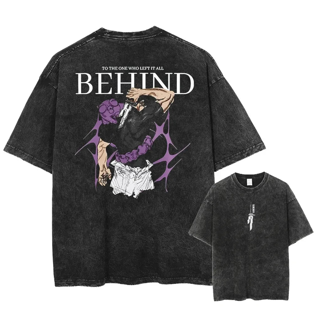 Anime Jujutsu Kaisen Ryomen Sukuna Vintage Washed T-Shirt – Graphic Cotton Tee 6