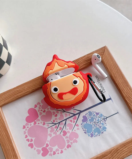 Protective Case for Airpods 4 3 2 Cover for Apple AirPods Pro2 Pro 2nd Generation Shell Game Console Anime Robot Fire