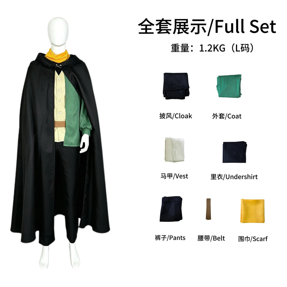 Re:Zero Natsuki Subaru Sage Arc Cosplay Costume Full Set with Cloak & Scarf 6