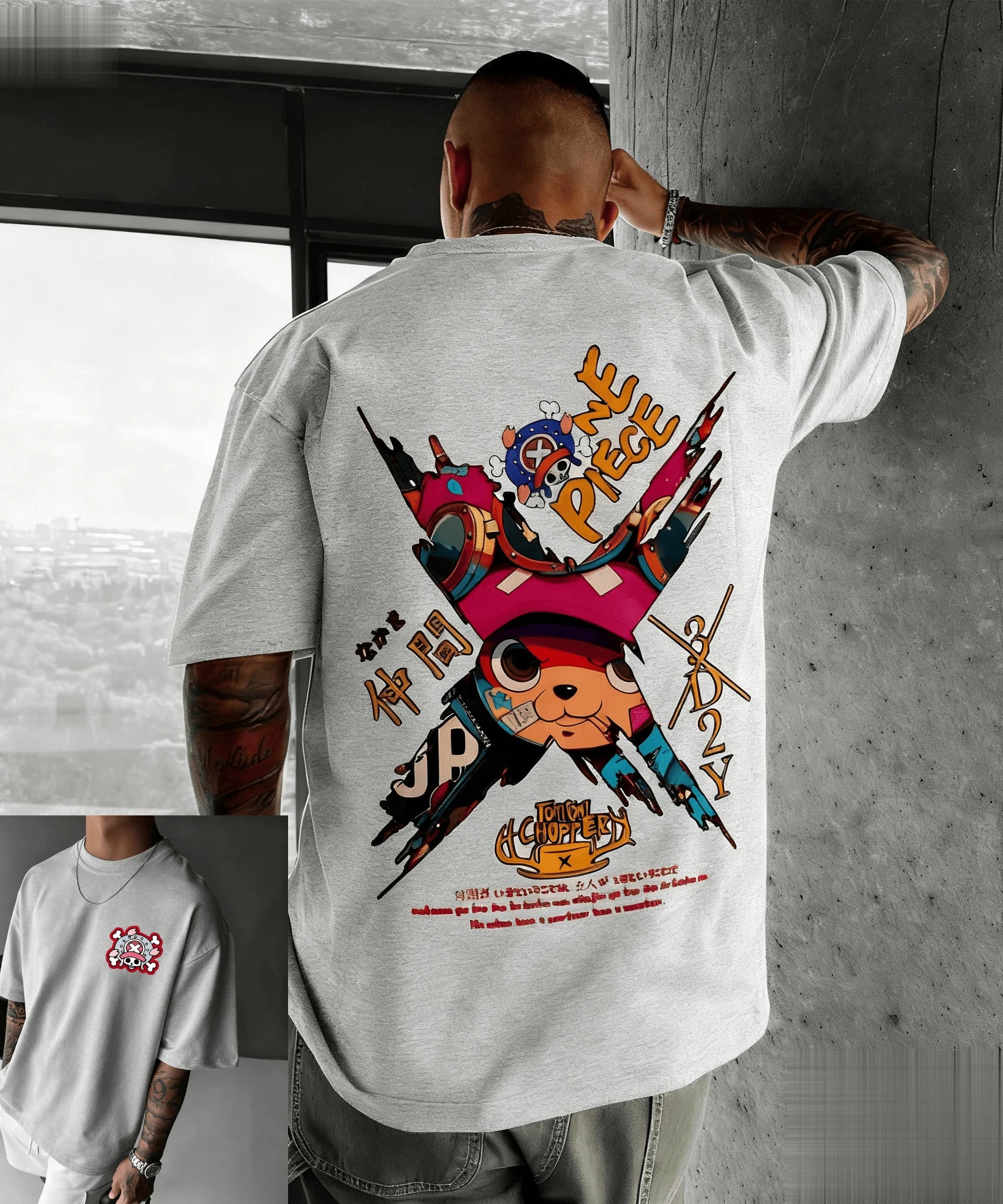 New One Piece Chopper Anime T Shirt Men Women Cotton Short Sleeve Tee Summer Cartoon Graphic Streetwear Casual Top Oversized Y2k