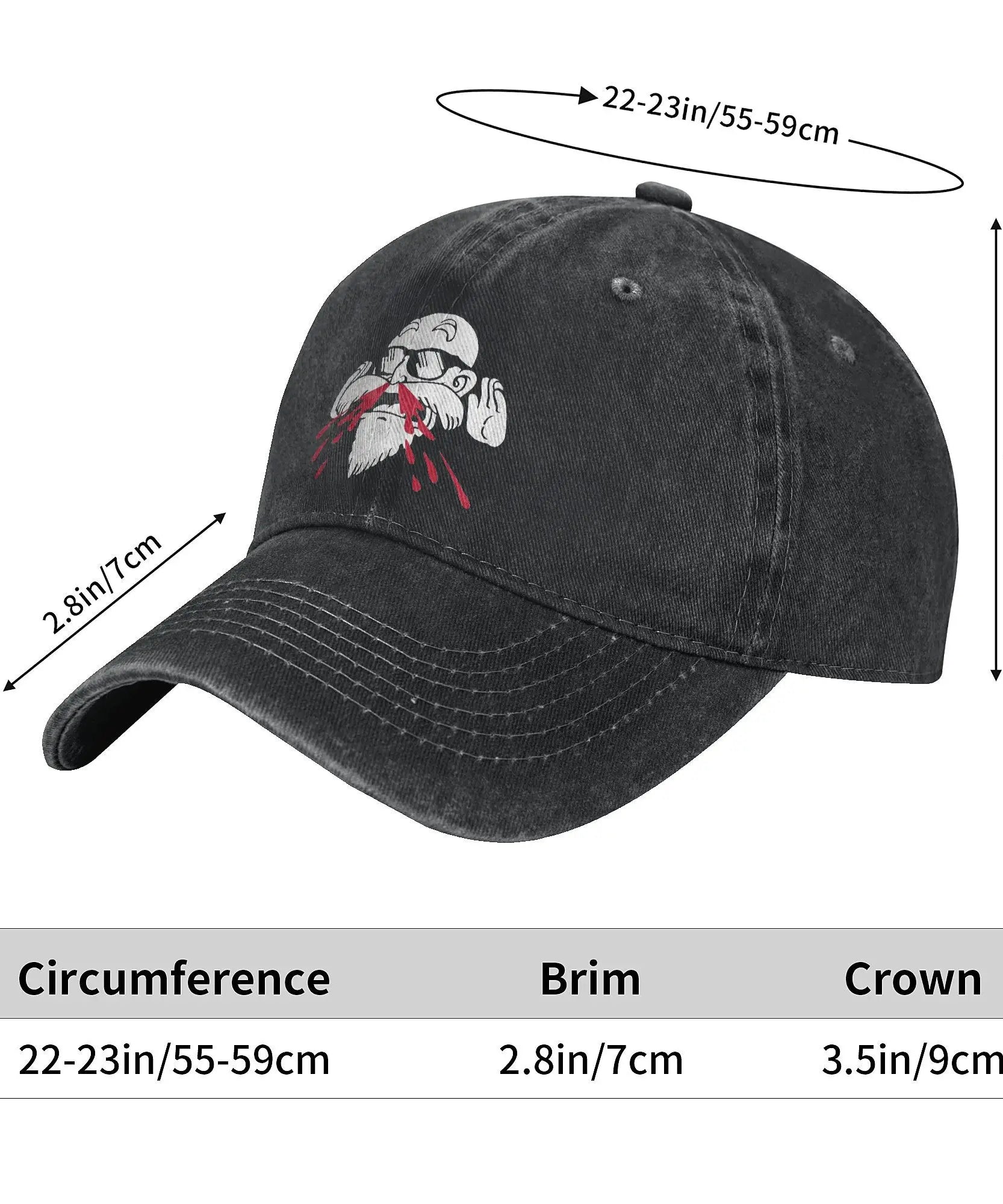 Master Roshi Distressed Denim Cap – Dragon Ball Z Unisex Adjustable Hat
