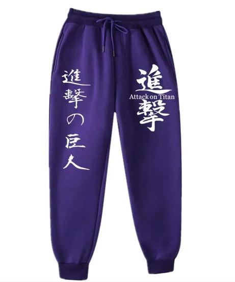 Attack on Titan Fashion Printed Comfortable Running Pants Trendy Versatile Sports Pants Men's Spring and Autumn Trousers S-3XL