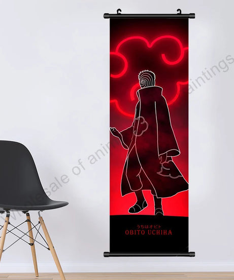 Naruto Villains Wall Scroll – Akatsuki Zetsu, Obito & Pain Canvas Poster