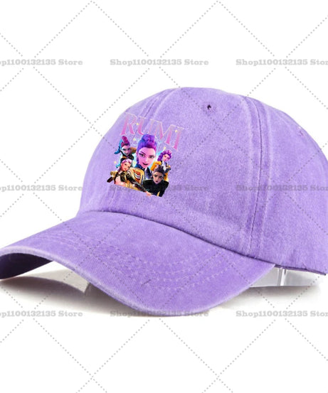 Kpop Demon Hunteres Baseball Cap for Girls Boys Summer Adjustable Sun Hat Anime Cute Retro Sunbonnet Adult Women Headgear Gift