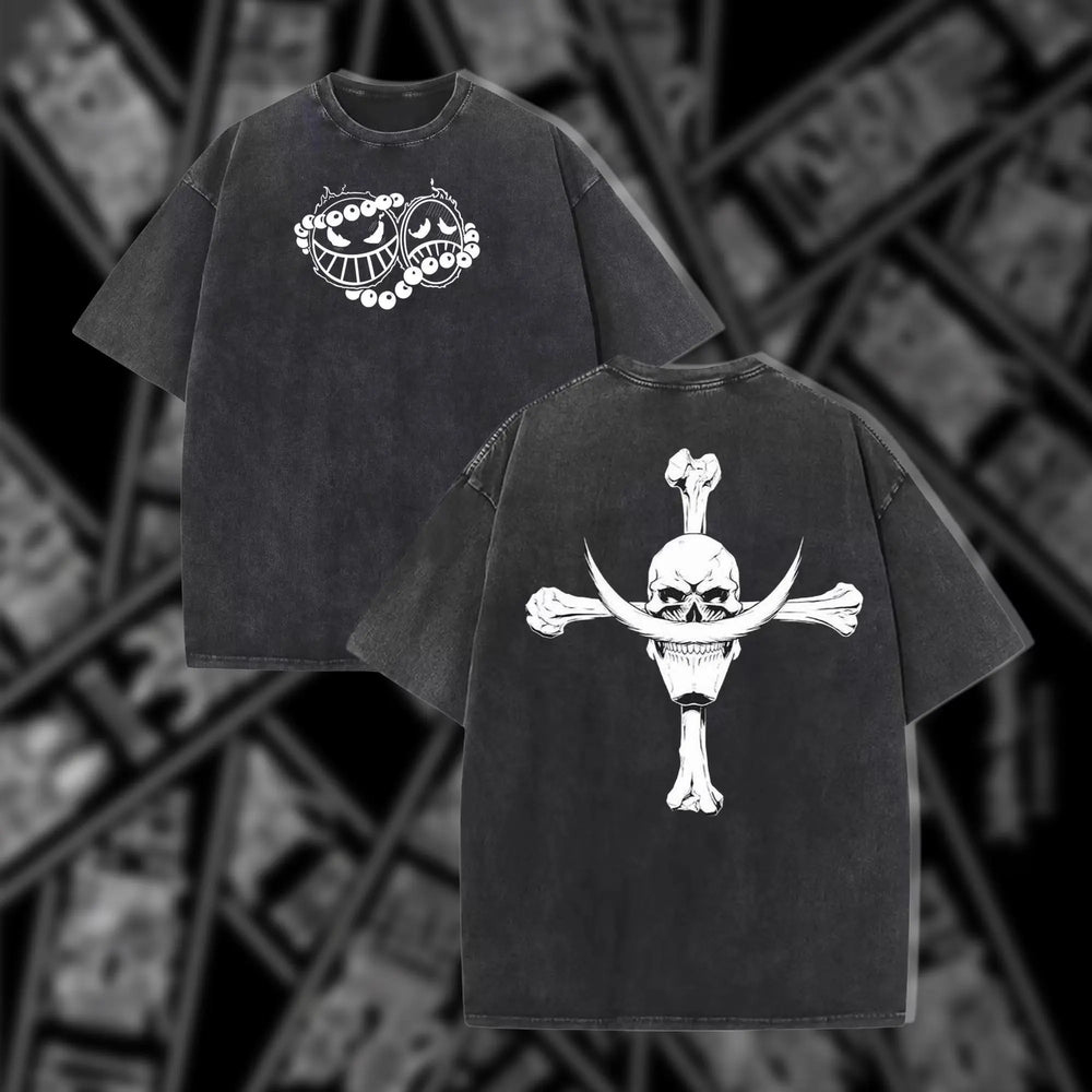 One Piece Skull Vintage-Washed T-Shirt — Graphic Tee 8