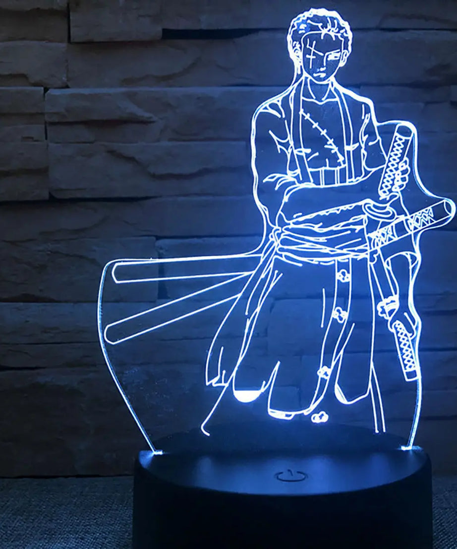 One Piece Animation Peripheral Luffy Zoro Escartoon Kawaii LED Night Light Desktop Personalized Creative Ornament Birthday Gift