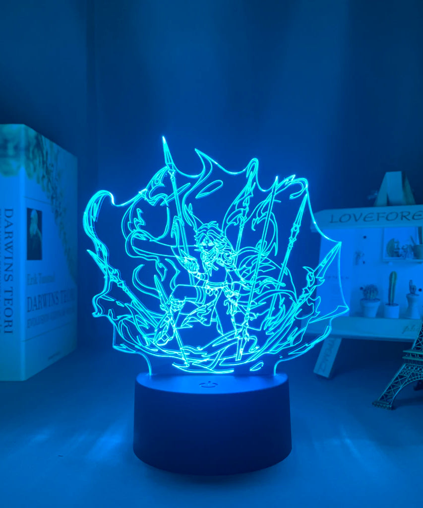 Newly Genshin Impact Night Light Yae Miko Game Figures Acrylic Stand Model 3D Table Lamp Kids Git Acrylic Bedside lamp