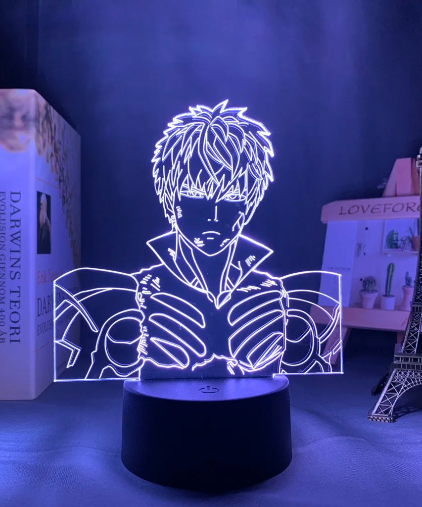 One Punch Man Saitama Figure Led Night Light Lamp for Home Decoration Nightlight Cool Manga Store Decor Ideas Table 3d Light