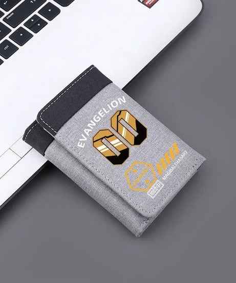 Evangelion Wallet EVA Unit Zero Anime Peripheral 2D Folding Wallet Large Capacity Card Holder Portable Short Coin Purse