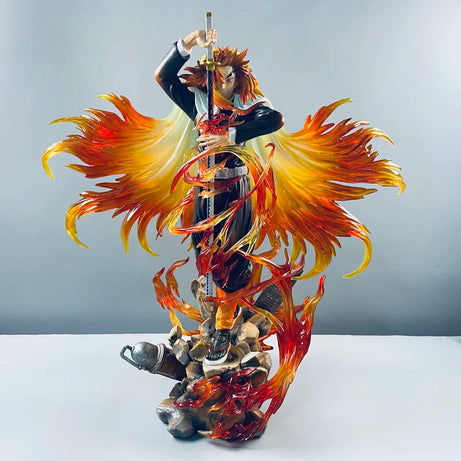 Demon Slayer Anime Figure Rengoku Kyoujurou Figurines 30cm Pvc Model Anime Peripheral Character Model Decorate Birthday Gifts