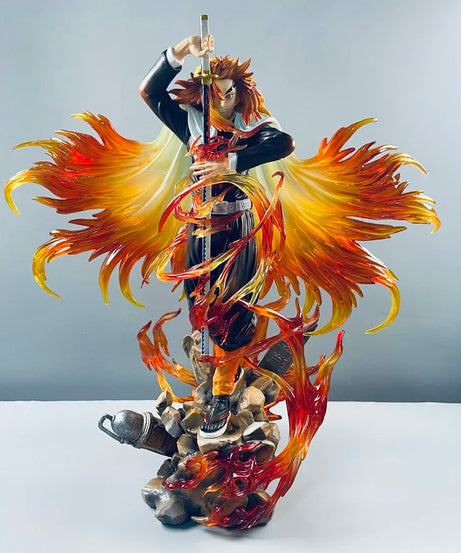 Demon Slayer Anime Figure Rengoku Kyoujurou Figurines 30cm Pvc Model Anime Peripheral Character Model Decorate Birthday Gifts