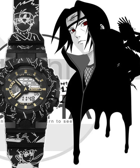 Naruto Kakashi Student Sport Watches Children's Watch Electronic WristWatch Waterproof Clock Digital Watch for Boys Girls Gift