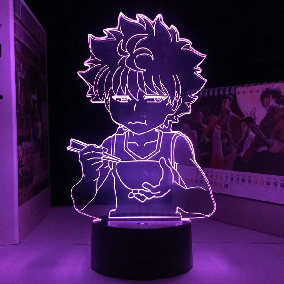 Anime 3D Lamp Killua Hunter X Hunter Killua Led Light Hxh Led Night Light Gift Acrylic Neon Cute Children's Bedroom Decoration