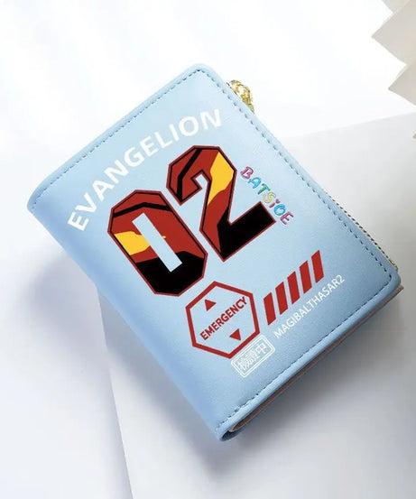 Evangelion Wallet EVA Unit Zero Anime Peripheral 2D Folding Wallet Large Capacity Card Holder Portable Short Coin Purse