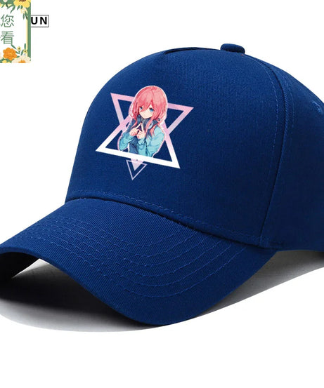 The Quintessential Quintuplets Nakano Ichika Nino Itsuki two-dimensional print hat men's and women's COS baseball cap present