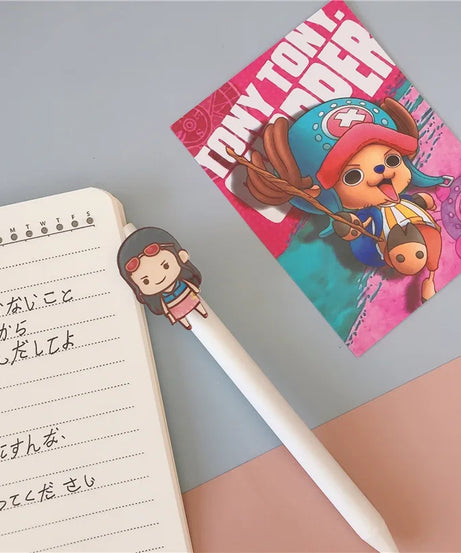 One Piece Neutral Pen Press Bullet Luffy Anime Adventure Black Office Writing Signature Pen Stationery School Supplies