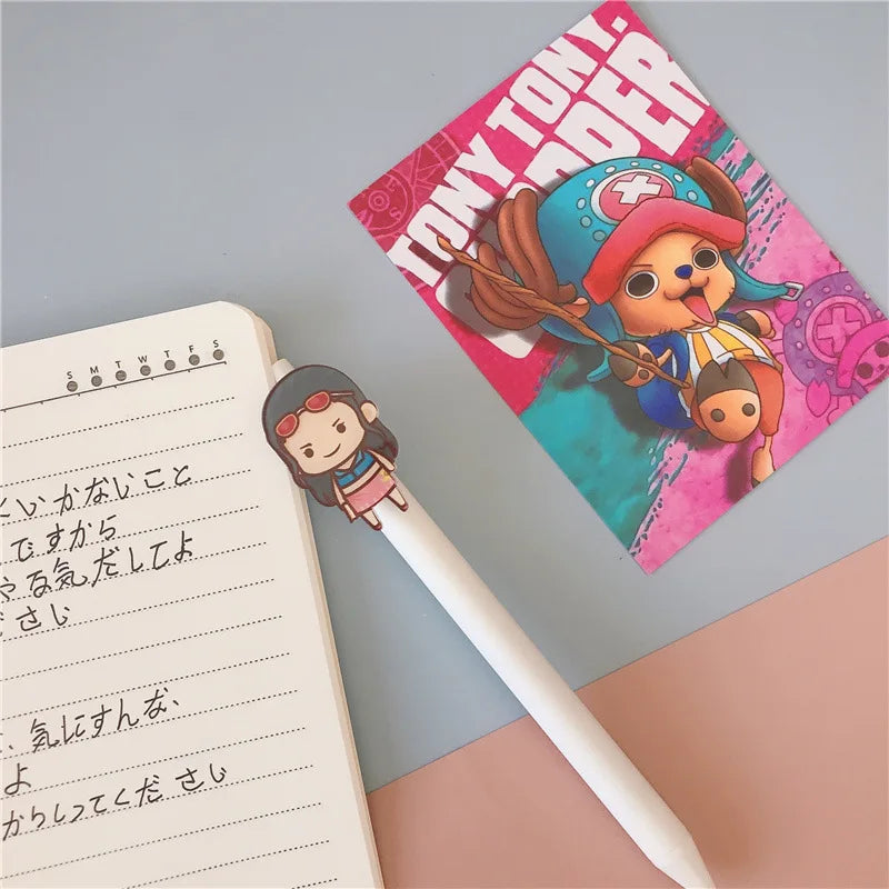 One Piece Neutral Pen Press Bullet Luffy Anime Adventure Black Office Writing Signature Pen Stationery School Supplies