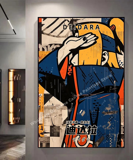 Naruto Graffiti Poster – Itachi Uchiha Akatsuki Anime Wall Art for Home Decor