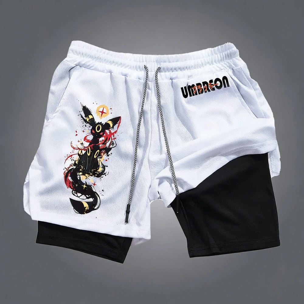 Pokémon Pikachu & Gengar Double Layer Shorts – Premium Breathable Sports Pants for Men 5