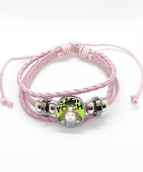 Anime Blue Lock Isagi Yoichi Chigiri Bachira Leather Bracelet Cosplay Unisex Adjustable Punk Wristband Jewelry Props