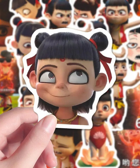 Nezha: The Devil Child's Sea Emoji Package Personality Sticker Cute Diy Waterproof Sticker Holiday Gift Kids toys