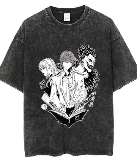 Death Note Oversized Vintage T-Shirt – Anime Streetwear Summer Cotton Tee