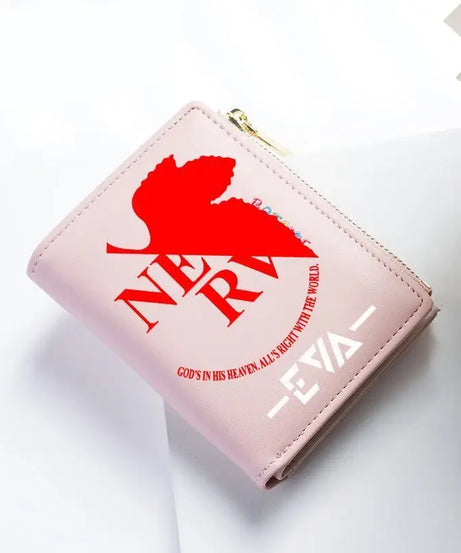 Evangelion Wallet EVA Unit Zero Anime Peripheral 2D Folding Wallet Large Capacity Card Holder Portable Short Coin Purse