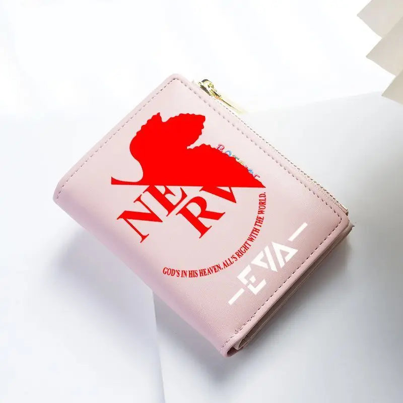 Evangelion Wallet EVA Unit Zero Anime Peripheral 2D Folding Wallet Large Capacity Card Holder Portable Short Coin Purse