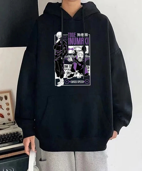 New Anime Inumaki Toge Print Hoodie Women Men Casual Tops Autumn And Winter Sweatshirts Long Sleeve Harajuku Pullover