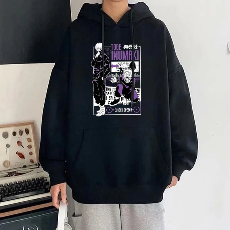 New Anime Inumaki Toge Print Hoodie Women Men Casual Tops Autumn And Winter Sweatshirts Long Sleeve Harajuku Pullover