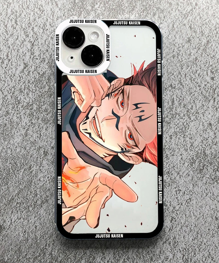 Gojo Satoru Clear Soft Case – Jujutsu Kaisen iPhone 11–16 Pro Max & Plus