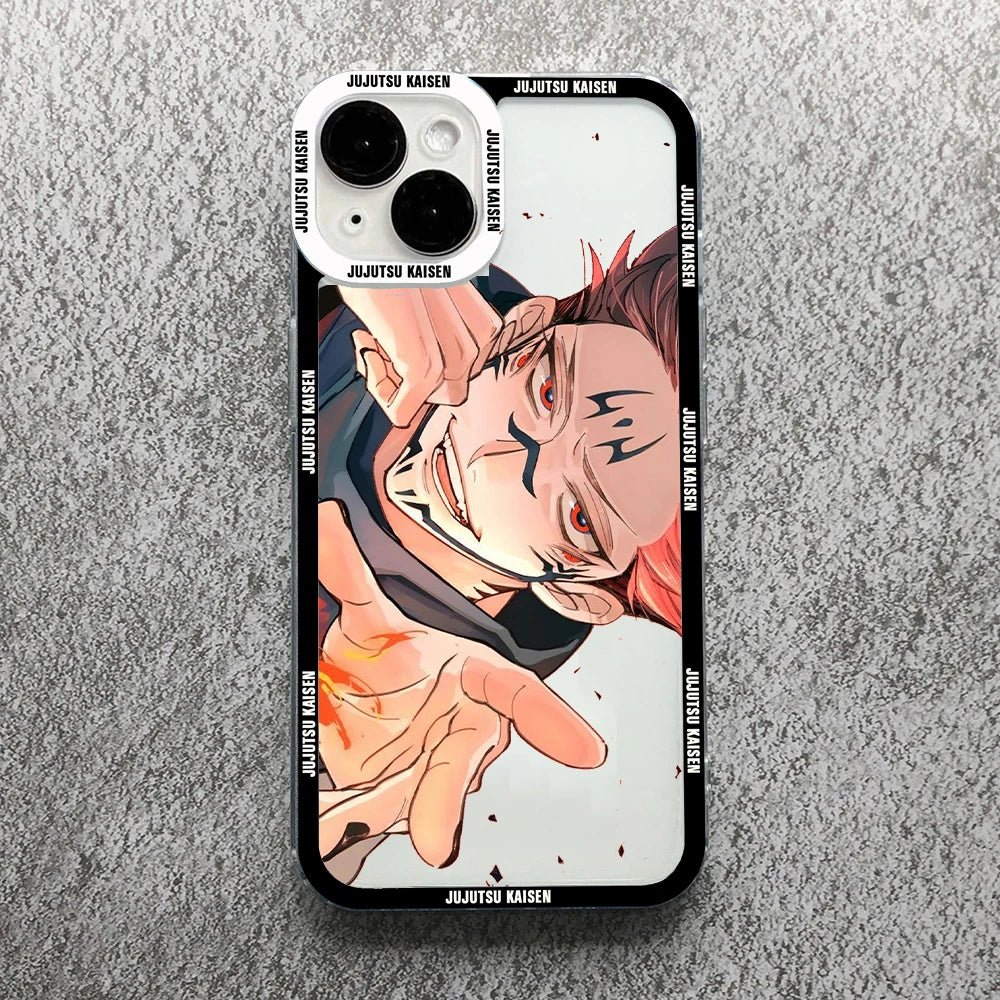 Anime Jujutsu Kaisen Satoru Gojo phone case for iPhone 17 16 15 13 12 11 14 Pro Max 16Plus 17AIR Clear Soft Silicone bumper Case