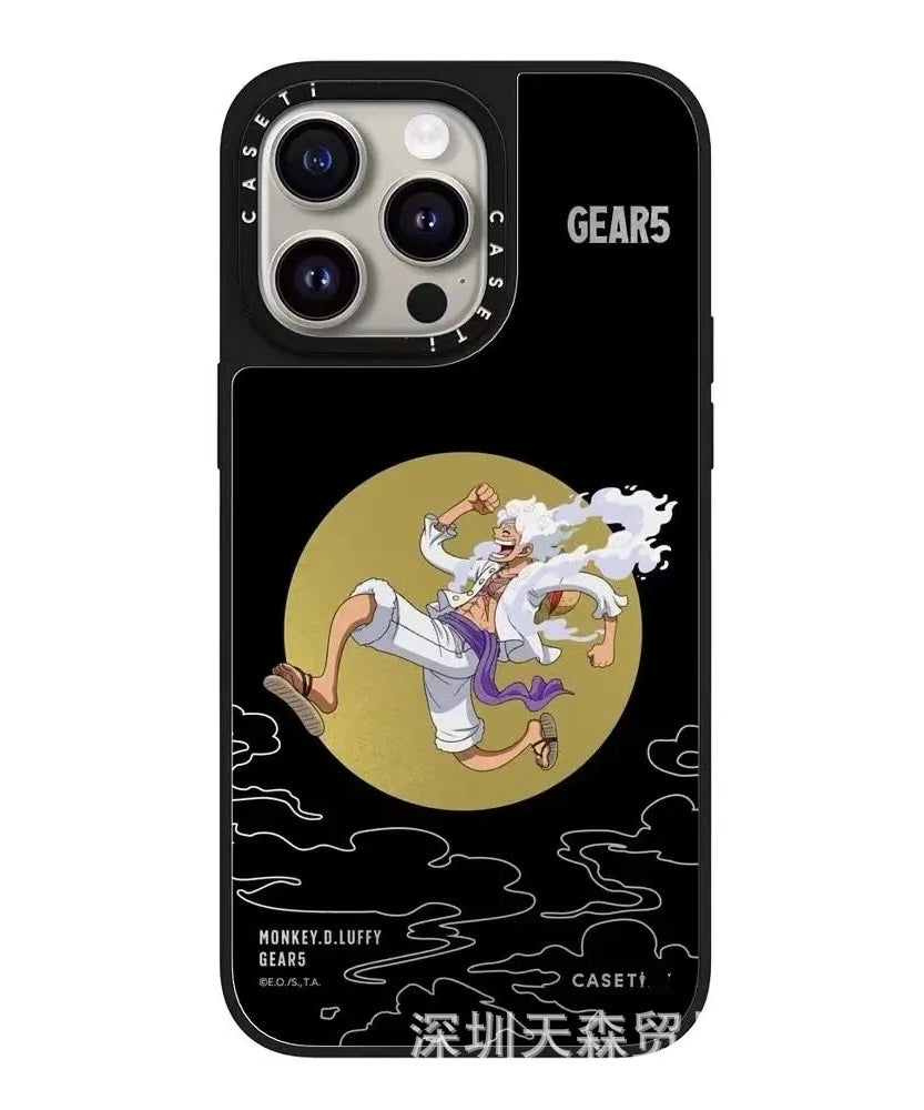 One Piece x Naruto Mirror Phone Case – Anti-Fall Collection for iPhone 16 Pro Max