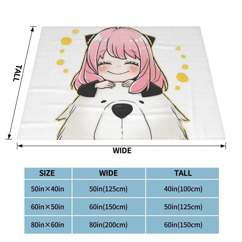 Spy x Family Anya & Bond Soft Flannel Fleece Throw Blanket 4