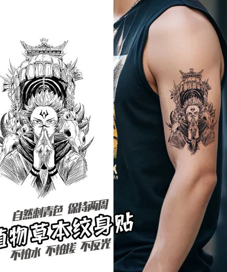 Gojo Satoru Cool Creative Personality Simple High Value Anime Character Waterproof Long Lasting Tattoo Sticker Decoration Gift