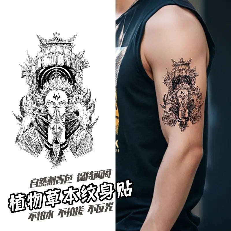 Gojo Satoru Cool Creative Personality Simple High Value Anime Character Waterproof Long Lasting Tattoo Sticker Decoration Gift