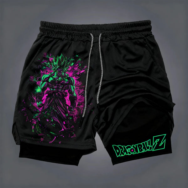 Dragon Ball 2-in-1 Sports Shorts — Quick-Dry Swim & Gym Shorts